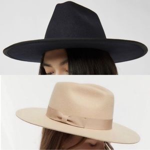 Urban Outfitters Wide Brim Hat Bundle x2 Black and Tan